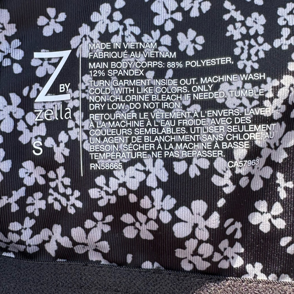 NWT Z by Zella Sports Bra - graphic floral pattern, Size S - Picture 7 of 11